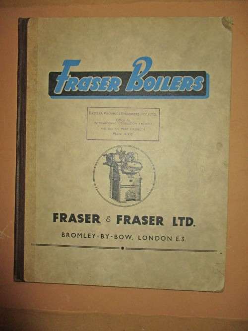 The fraser Water Tube Boiler    circa 1945