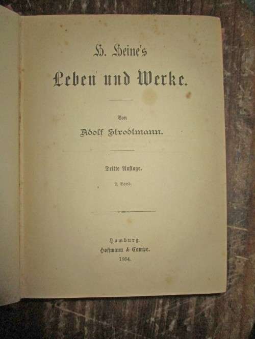 Heines Leben und Werke. 2 Bände 1884