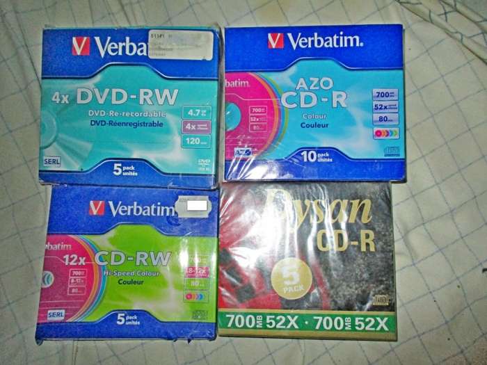 CD-RW  . DVD-RW  . CD-R