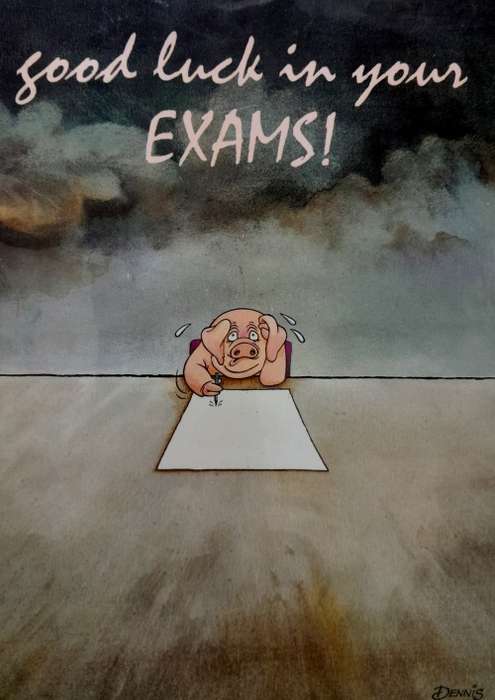 Greeting Card Good Luck in Your Exams