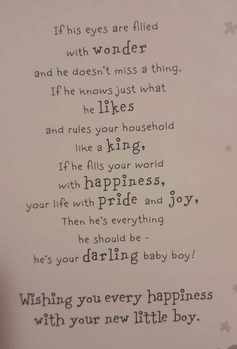 Greeting Card Congrats on Baby Boy