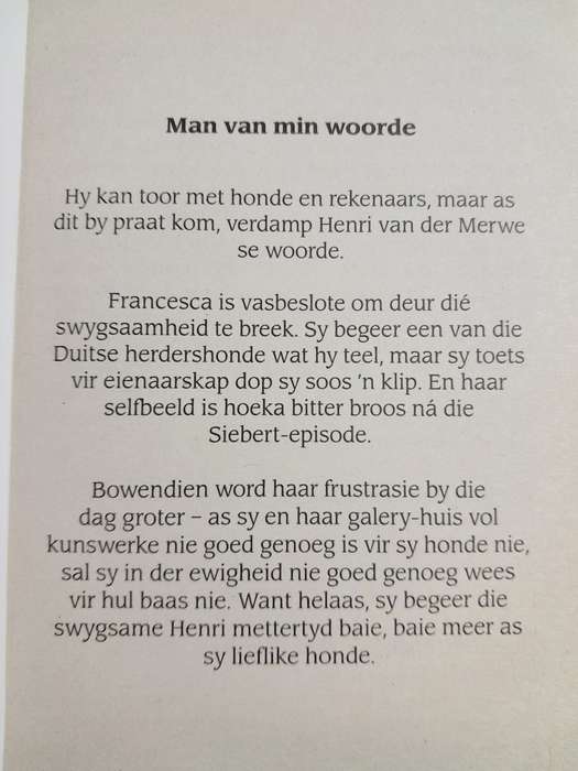 Man van min woorde deur Marie Cloete Romanza