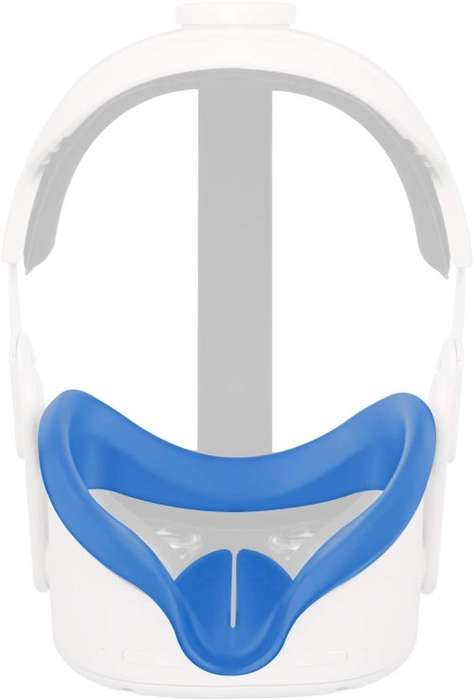 Silicone Cover for Oculus Quest 2 Headset [Sweatproof Facial Interface] Blue