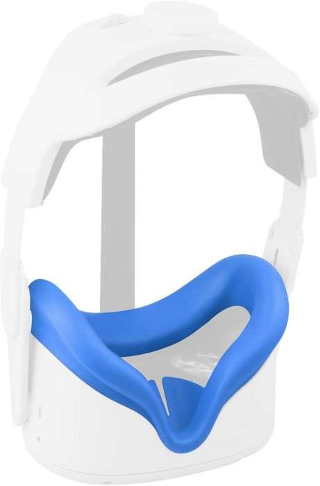 Silicone Cover for Oculus Quest 2 Headset [Sweatproof Facial Interface] Blue