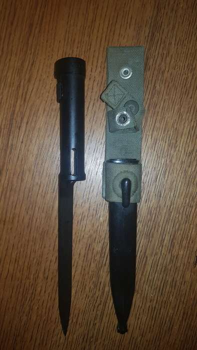 SADF R1 BAYONET , PLASTIC SCABBARD