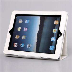 iPad 2 Leather Case With Stand (White)  "Free Shipping"