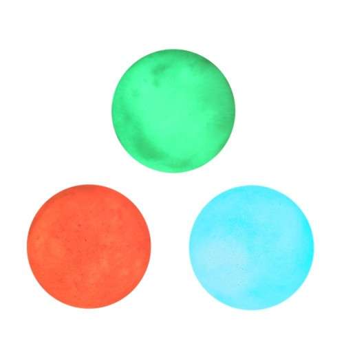 3 GLOW IN THE DARK BEADS 1 CAGE & CHAIN