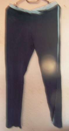 BLACK TRACK PANTS WITH DOVE BLUE TRIMING PRO-ACTION: SIZE MEDIUM, CONDITION: GOOD