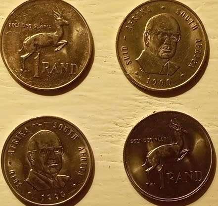 AU 1990 R1 , Pieter Botha 7 coins bid on 1 to take them all