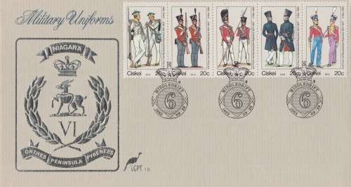 CIS 1983-09-28 British Military Uniforms (1st Series) FDC 1.8 (90 000) [SACC R8]