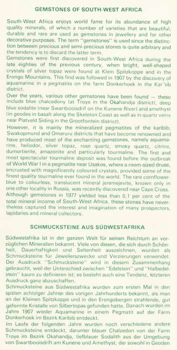SWA 1979-11-26 Semi-Precious Stones FDC 27 (80 441) - [SACC R7]