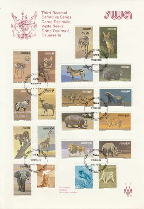 SWA 1980-10-01 Third Decimal Definitive Issue FD Folder 30 (99 655) - [SACC R10]
