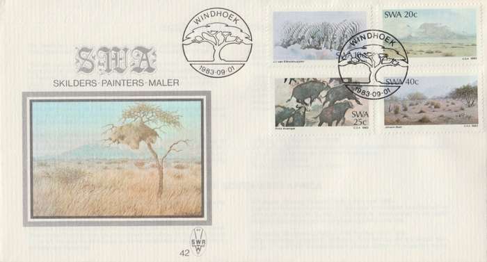SWA 1983-09-01 SWA Painters FDC 42 - [SACC R7]