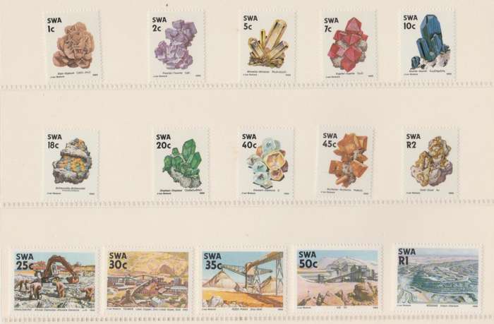 SWA 1989-11-16 4th Definitive Issue - Mines and Minerals SACC 534-549 (excl. 540) [SACC R29]
