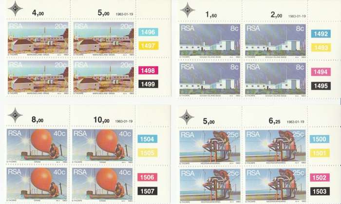 RSA 1983-01-19 Weather Stations - SACC 541-544 x4 [SACC R40]