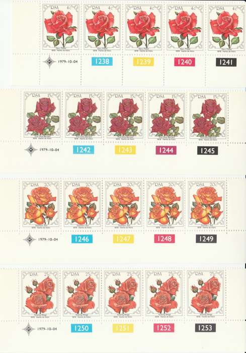 RSA 1979-10-04 4th World Rose Convention - SACC 470-473 x5 [SACC R42.50]