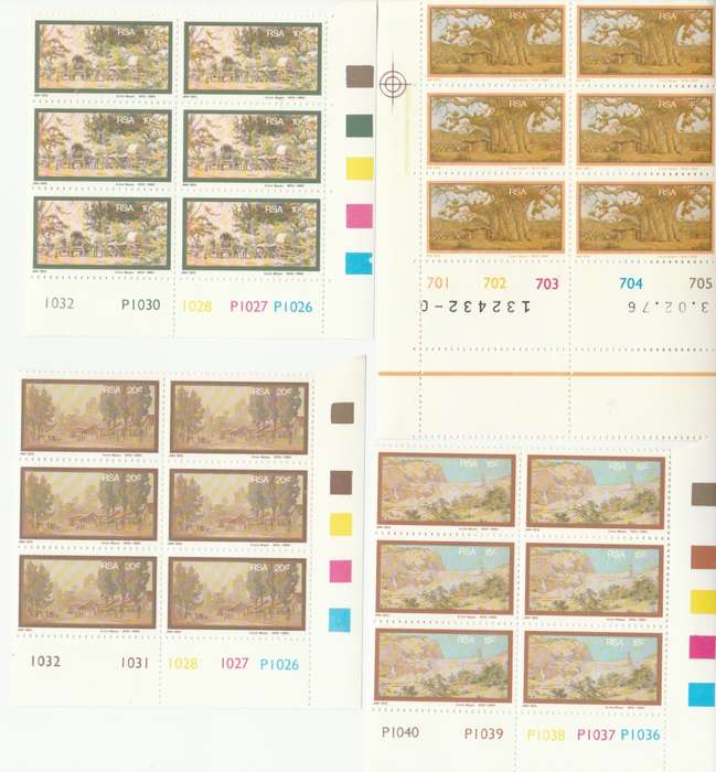 RSA 1976-04-20 Birth Centenary of Erich Meyer (Artist) SACC 401-404 x6 [SACC R60]