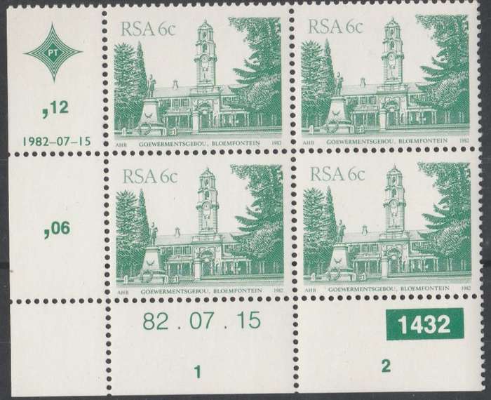 RSA 1982-07-15 4th Definitive Issue - SACC 520 x4 (Plate 1432) [SACC R1]