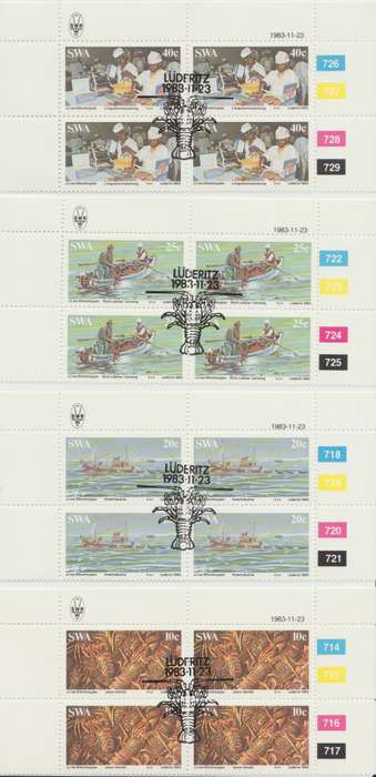 SWA 1983-11-23 Lobster Industry - SACC 428-431 x4 [SACC R40] - CTO