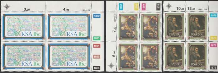 RSA 1987-11-19 The Bible Society of South Africa - SACC 636-637, 639 x4 [SACC R30]