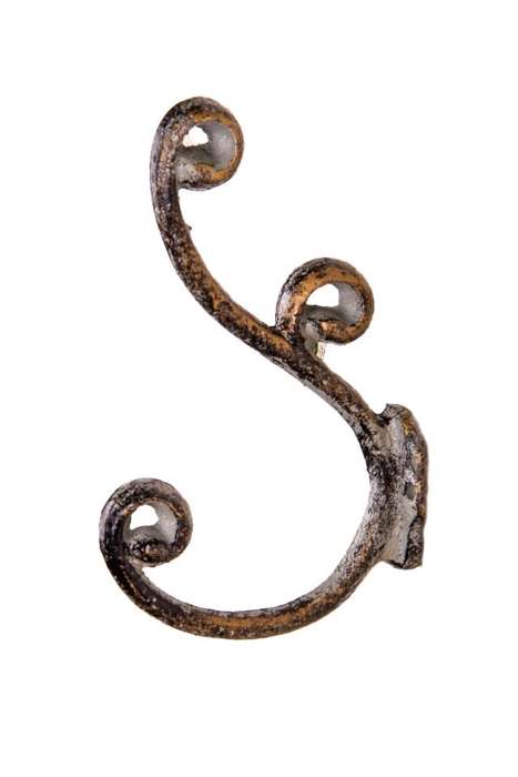 Double Hook Large Antique Grey