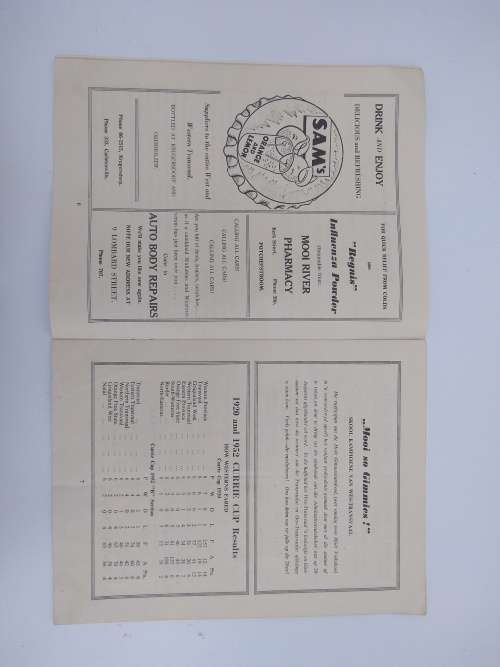 Wallabies vs Western Transvaal official programme