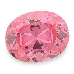 CUBIC ZIRCONIUM - PINK ICE OVAL SHAPE DIAMOND CUT - 4.65cts