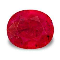 RUBY (Natural Madagascar) - BLOOD RED OVAL FACET - 1.25cts
