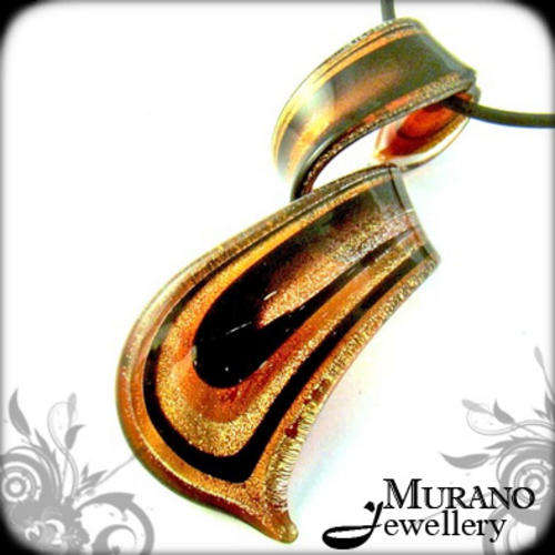 MURANO Lampwork Glass PENDANT & Free Gift Necklace