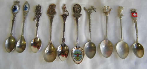 Lot of 4 souvenir spoons - as per photo