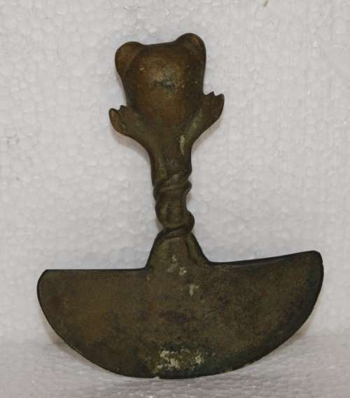 Ceremonial Bronze Jaguar Head Tumi Knife