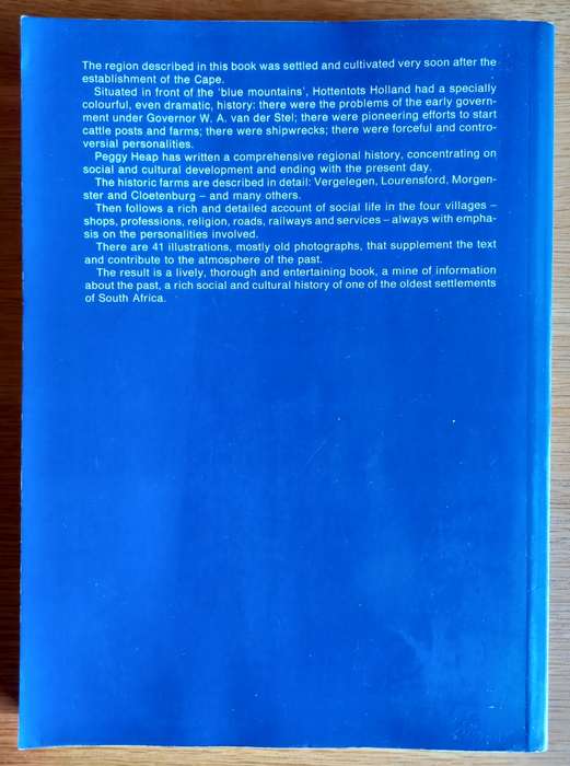 The Story of the Hottentots Holland  by Peggy Heap