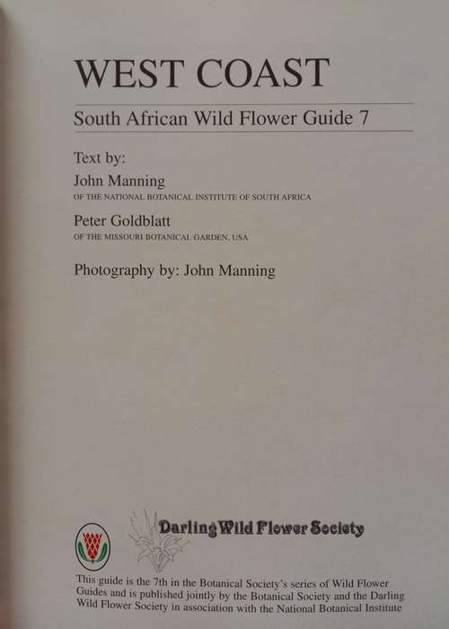 West Coast - South African Wild Flower Guide 7