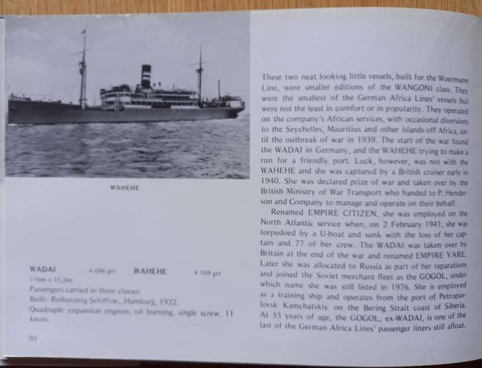 In South African Waters - Passenger Liners since 1930 by D. Hughes and P. Humphries