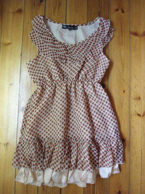 New Look terracotta flowered short dress/tunic size 12 BNWOT