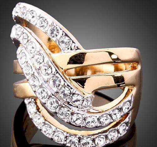 Fashion 18K Rose GP Ring Use Multicolour Swarovski Austrian Crystal&Zircon Size 7#8#9#