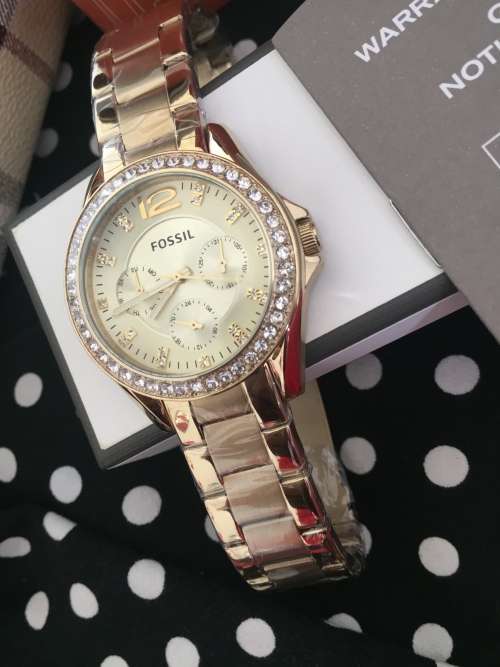 Fossil Original Riley Multi-Function Gold-tone Ladies Watch ES3203