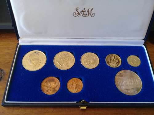 1985 RSA short proof set - Silver R1 Nickle R1