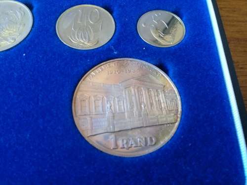 1985 RSA short proof set - Silver R1 Nickle R1