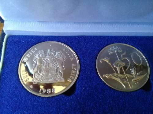 1988 RSA short proof set - Silver R1 Nickle R1