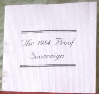 Great Britain Sovereign 1984 Proof