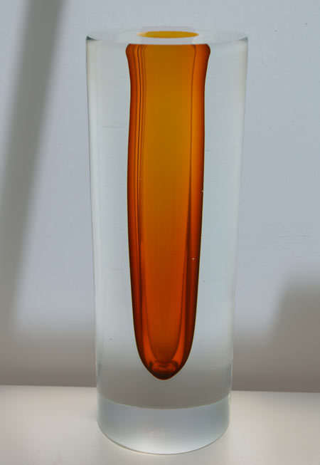 DAZZLINGLY BEAUTIFUL & HEAVY CZECH VASE, DESIGNED, SIGNED & MADE BY ALES VALNER
