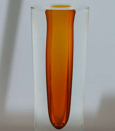 DAZZLINGLY BEAUTIFUL & HEAVY CZECH VASE, DESIGNED, SIGNED & MADE BY ALES VALNER