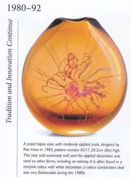 MAGNIFICENT CZECH ART GLASS VASE BY CONTEMPORARY MASTER GLASS DESIGNER PETR HORA