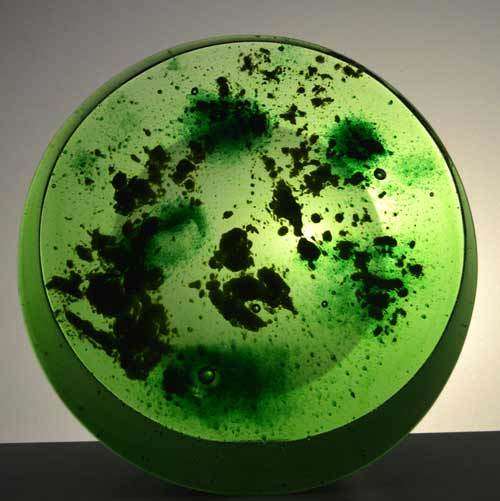 MAGNIFICENT RARE CZECH ART GLASS SCULPTURAL OBJECT DESIGNED BY MR HLAVKA: A UNIQUE COLLECTOR`S ITEM