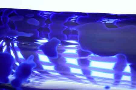 EXTRA LARGE & HEAVY MODERNIST SCULPTURAL EGERMANN VASE : CZECH ART GLASS DESIGN AT ITS VERY BEST!