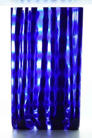 EXTRA LARGE & HEAVY MODERNIST SCULPTURAL EGERMANN VASE : CZECH ART GLASS DESIGN AT ITS VERY BEST!