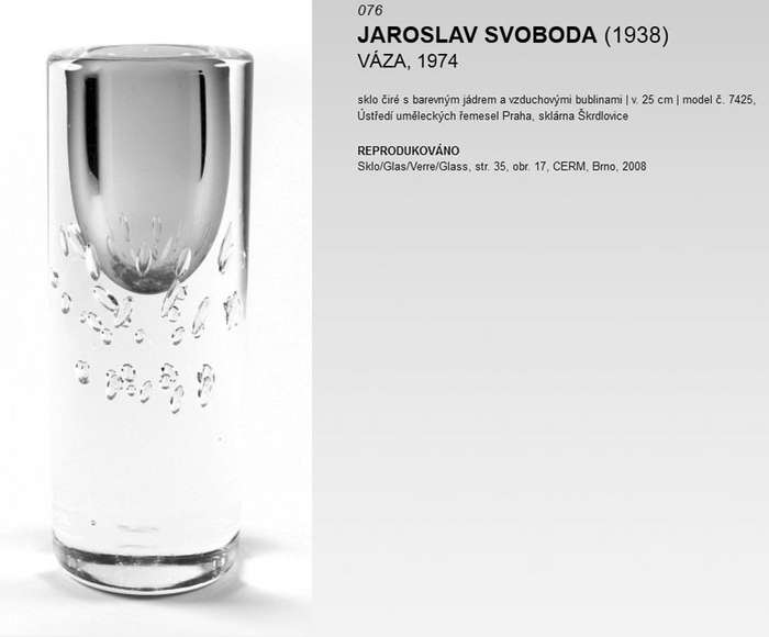 MAGNIFICENT CZECH ART GLASS VASE, DESIGNED FOR SKRDLOVICE GLASSWORKS (1974) BY PROF JAROSLAV SVOBODA