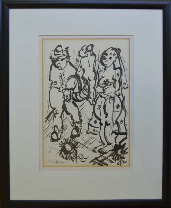 * FRANS CLAERHOUT: FRAMED: ORIGINAL, SIGNED & NUMBERED HEIDELBERG PRESS LITHO: THE WEDDING