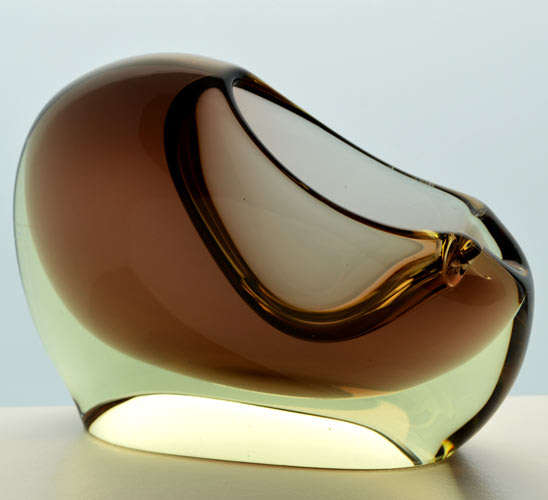 MAGNIFICENT ZBS CZECH ART GLASS SCULPTURAL OBJECT, DESIGNED BY PROF MILOSLAV KLINGER (1922-1999)